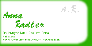 anna radler business card